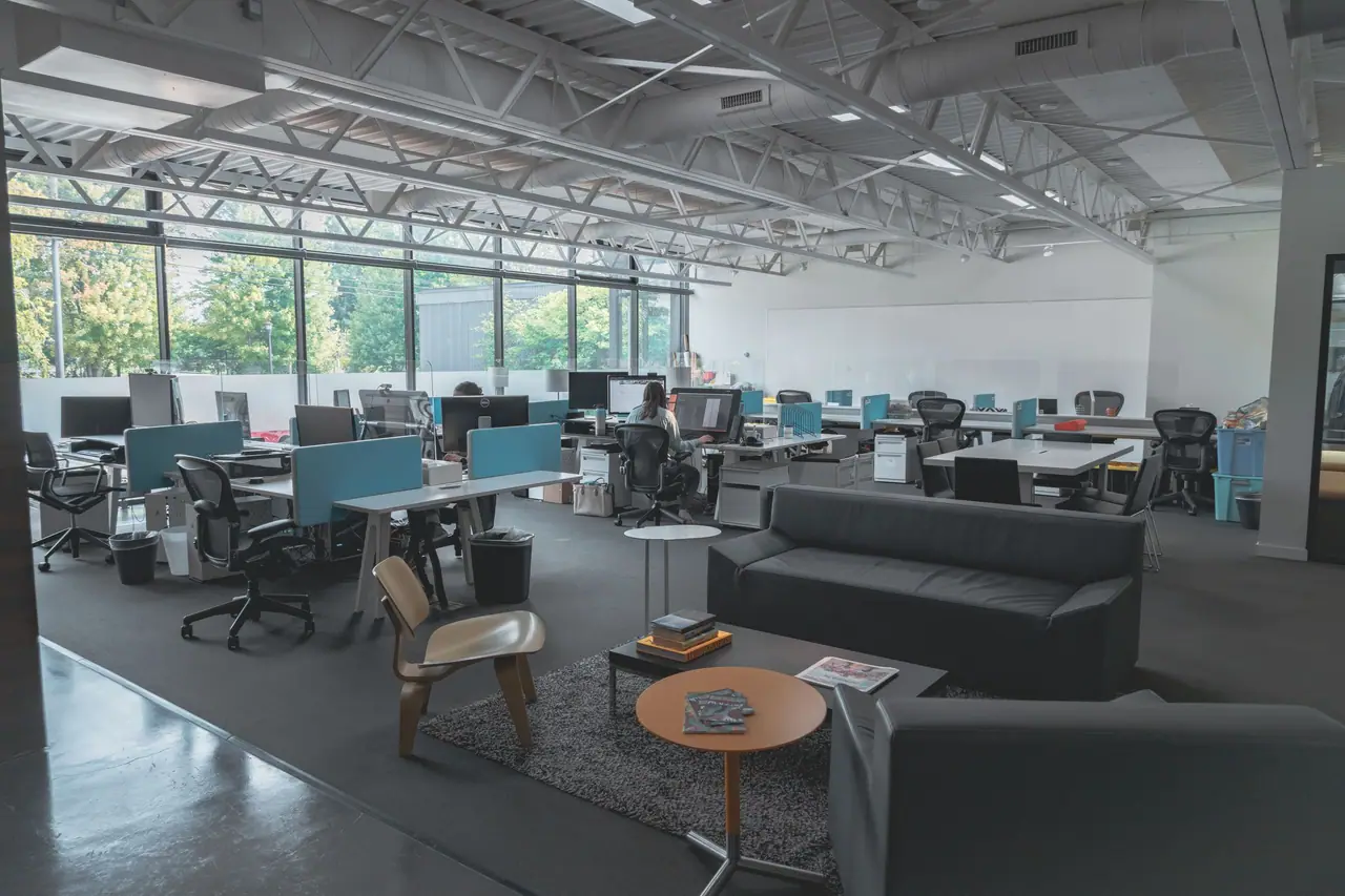 Lounge and desks